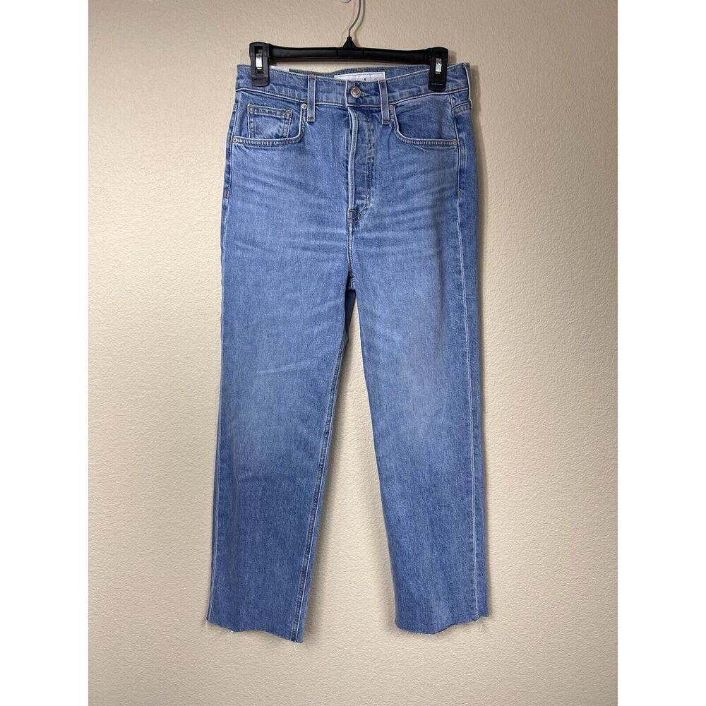 Frank & Eileen Monaghan Jeans High Rise Button Fly Raw Hem Womens Size 28 - Picture 2 of 12